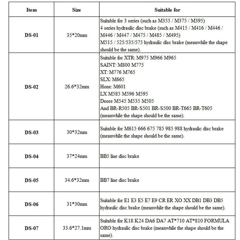 1 пара гидравлических тормозных колодок для горного велосипеда 335