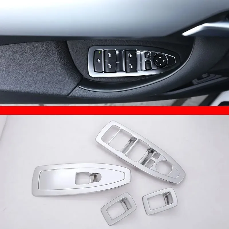 

Для BMW X1 F48 X2 F47 2016-2020 Автомобильный Стайлинг ABS Хромированный переключатель подъема окна автомобиля Рамка Накладка Наклейка Аксессуары для интерьера автомобиля