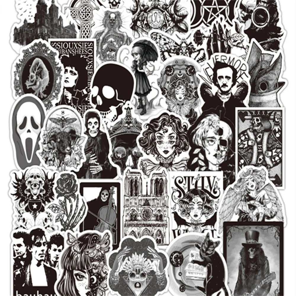 

10/30/50PCS New DIY Gothic Sticker Cartoon Creative Anime Kids Computer Desk Luggage Car Guitar Decoration Waterproof Wholesale