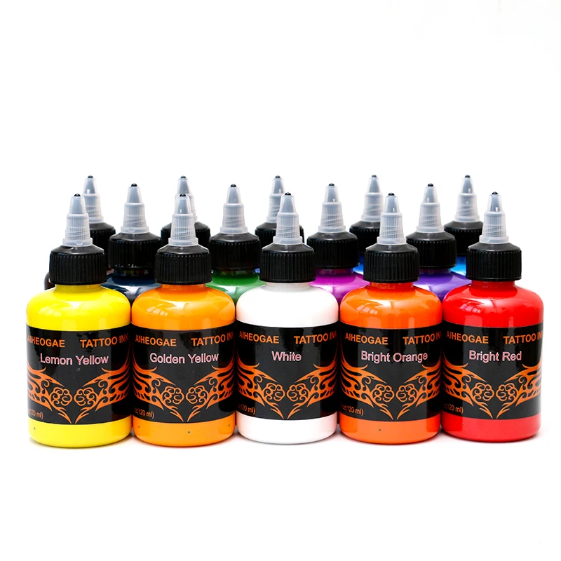 

14Colors 120ml Professional TattooInk for Body Art Natural Plant Micropigmentation Pigment Tattoo Ink