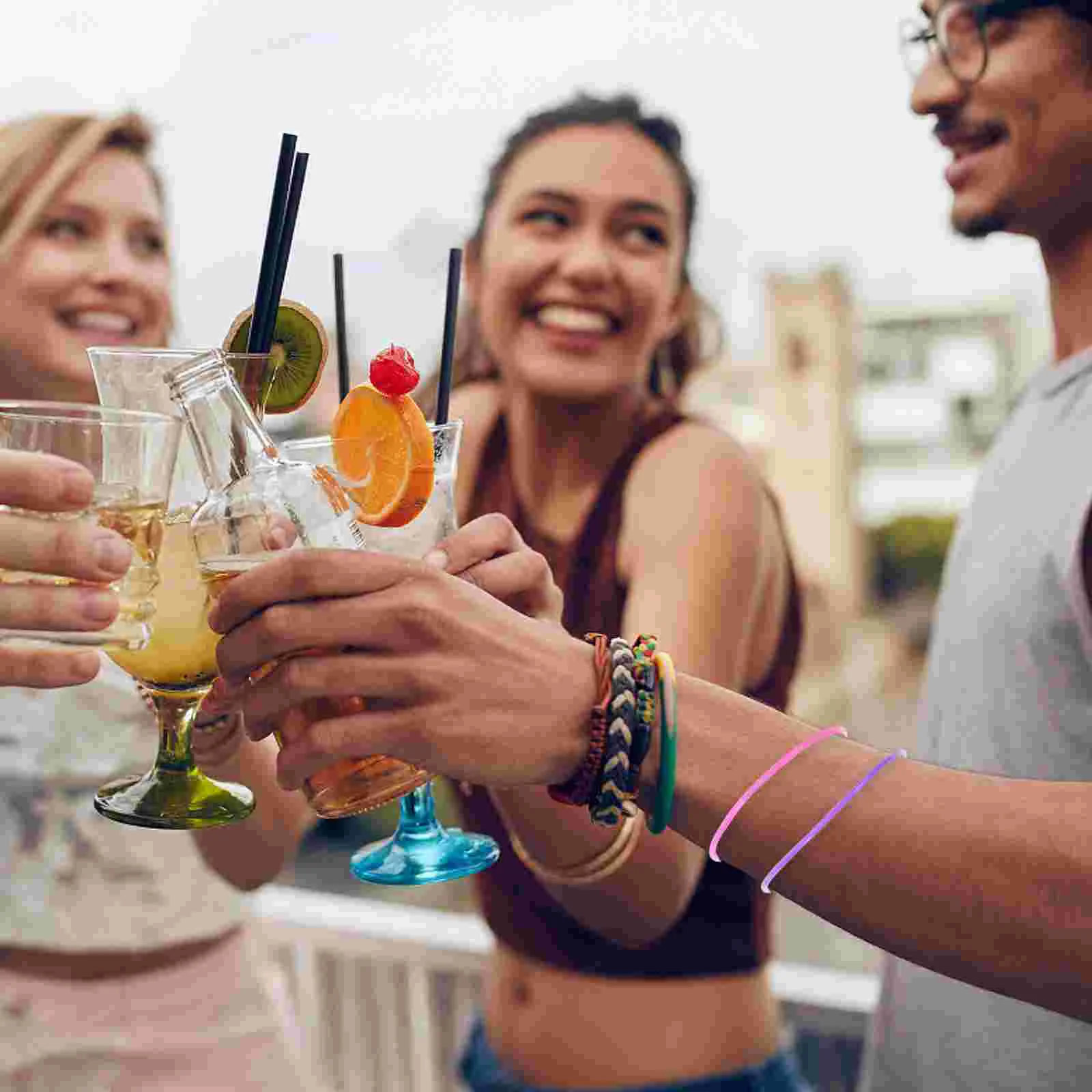 10 шт. силиконовый ремешок-браслет для мужчин и женщин желейные браслеты неоновые