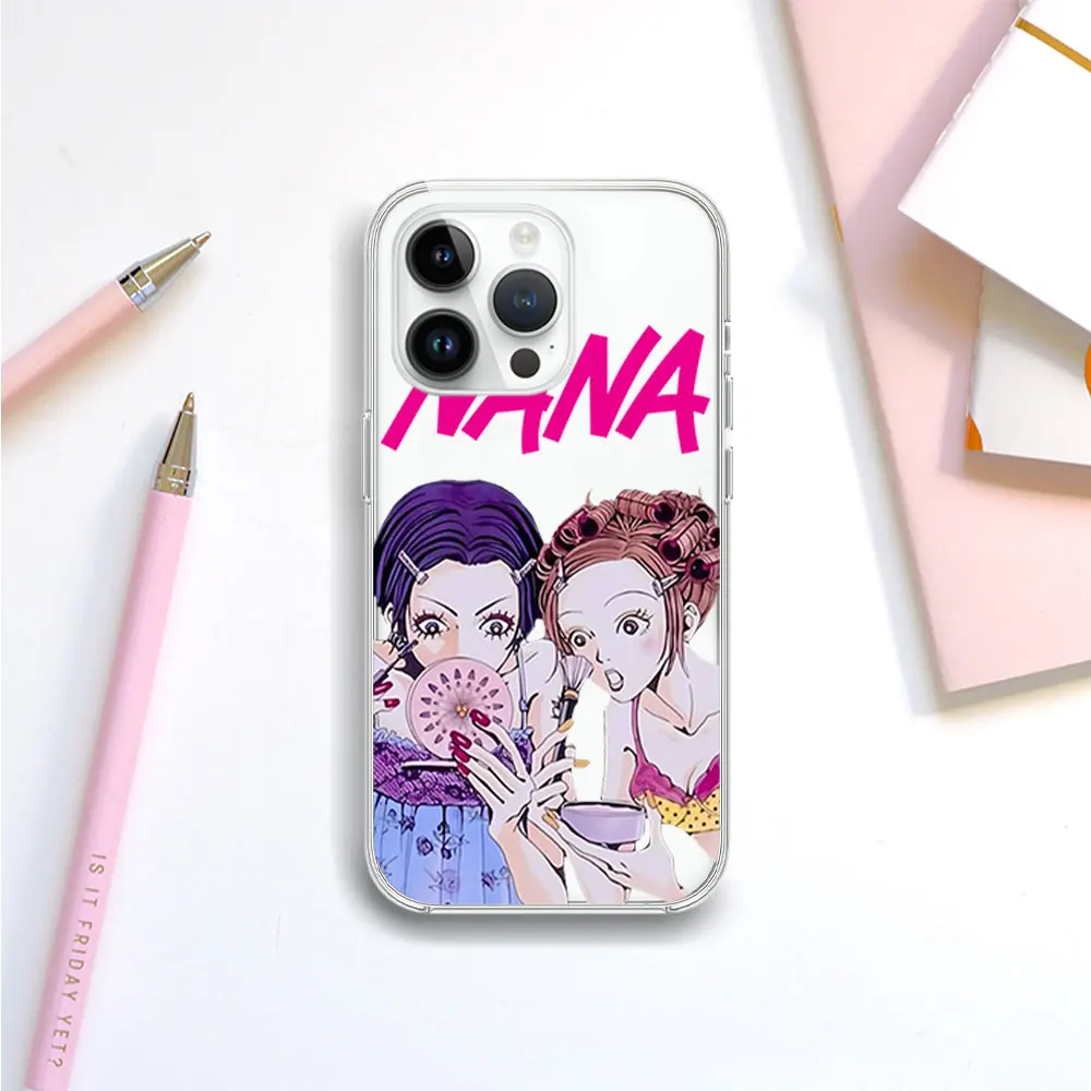 Comics N-Nana Osaki Transparent Phone Case For iPhone 12 11 14 13 15 16 Pro Max Plus Shell