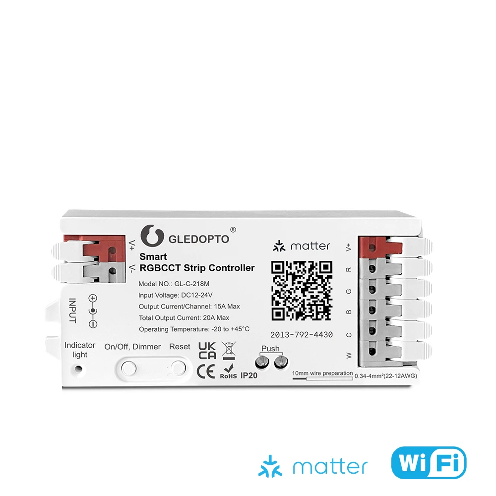 

GLEDOPTO Matter RGB CCT LED контроллер