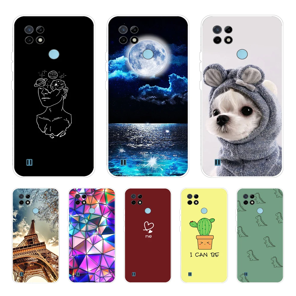 Чехол для Realme C21, противоударный чехол для телефона Realme C21 C21Y C25S C25, чехол для телефона s Realme C21, милый мультяшный