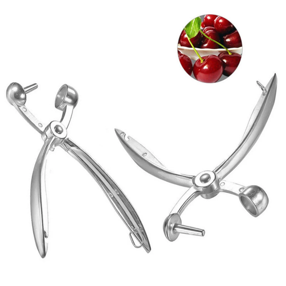 

1PC Aluminum Cherry Pitters Olives Pitter Pits Easy Removal Core Squeeze Clamp Seeder Creative Kitchen Tools Nutcracker