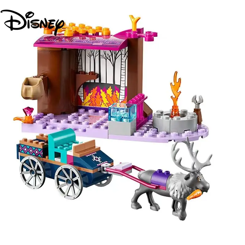 

116PCS Disney 41166 Series Elsa Carriage Adventure Puzzle Building Blocks Kids Princess Girl Toys 장난감 Juguetes Para Niños Toys