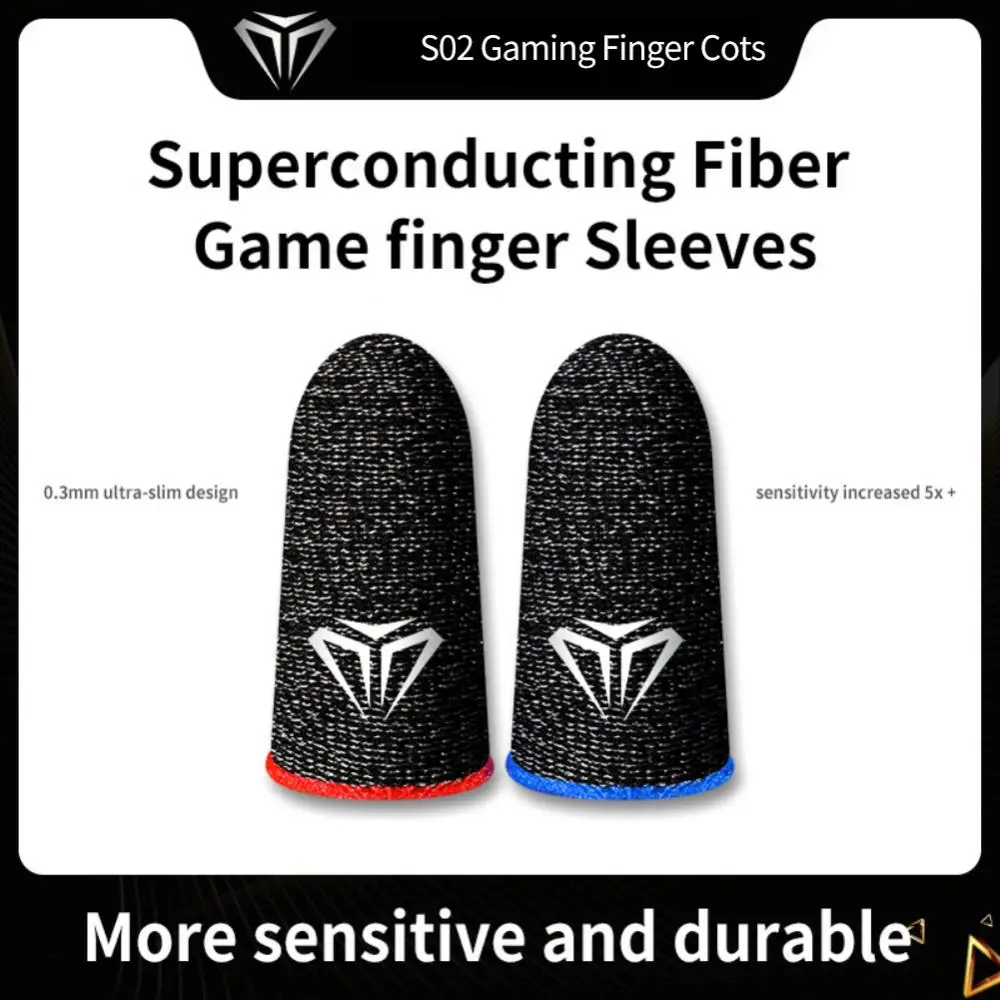 

1Pair Gaming Finger Sleeve 24 Knitted Hot Fuse Edging Gamer Finger Cot Breathable Fingertips Finger Cover For PUBG Mobile Games