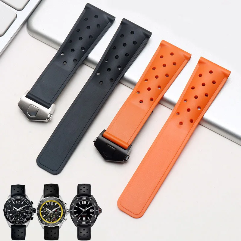 20mm 22mm silicone pulseiras de relógio para samsung active 43mm 47mm para fossil pulseira de relógio 18mm 24mm borracha bandas do esporte