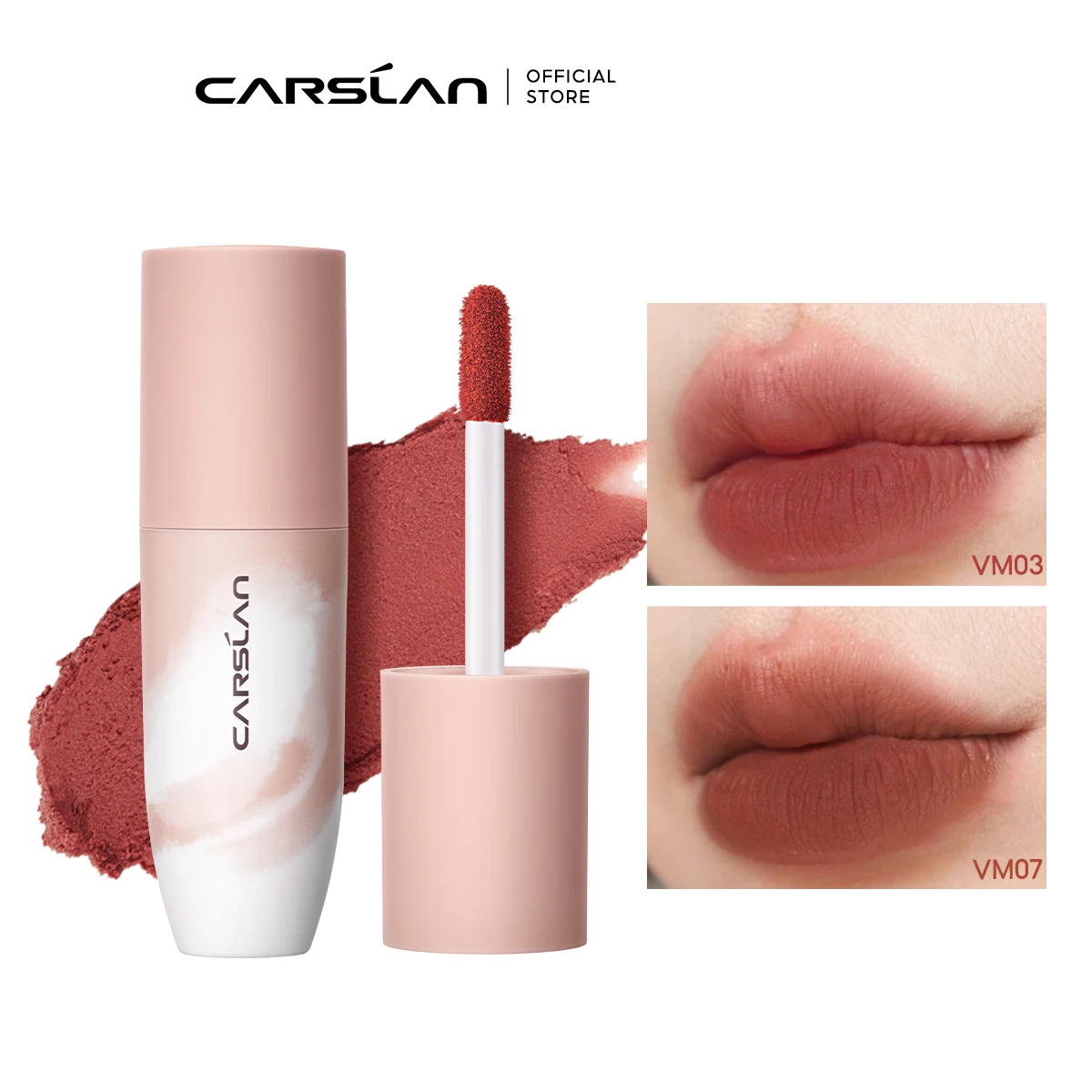 

CARSLAN Sweetheart Lip Mud Matte Velvet Lipstick Waterproof Long Lasting Red Lip Tint Lip Gloss Women Makeup Cosmetic