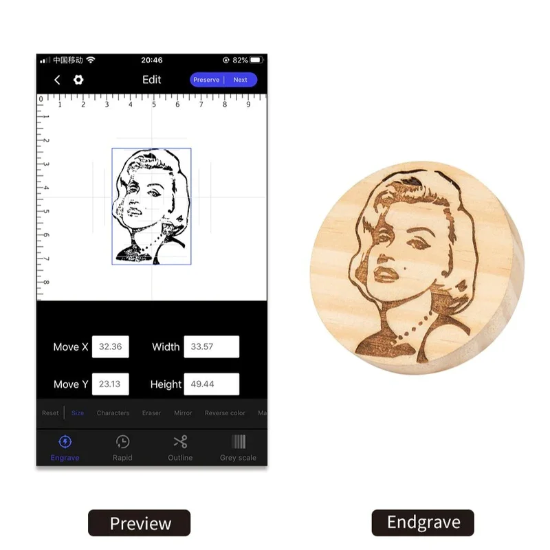 Лазерный гравер COMGROW Настольная деталь мини-принтер для печати логотипов