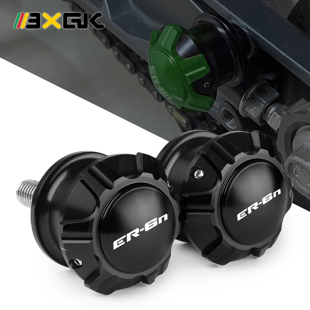 

10mm Motorcycle CNC Swingarm Spools Slider Stand Screw For Kawasaki ER6N ER 6N ER06N 2006-2017 2016 2015 2014 2013 2012 2011