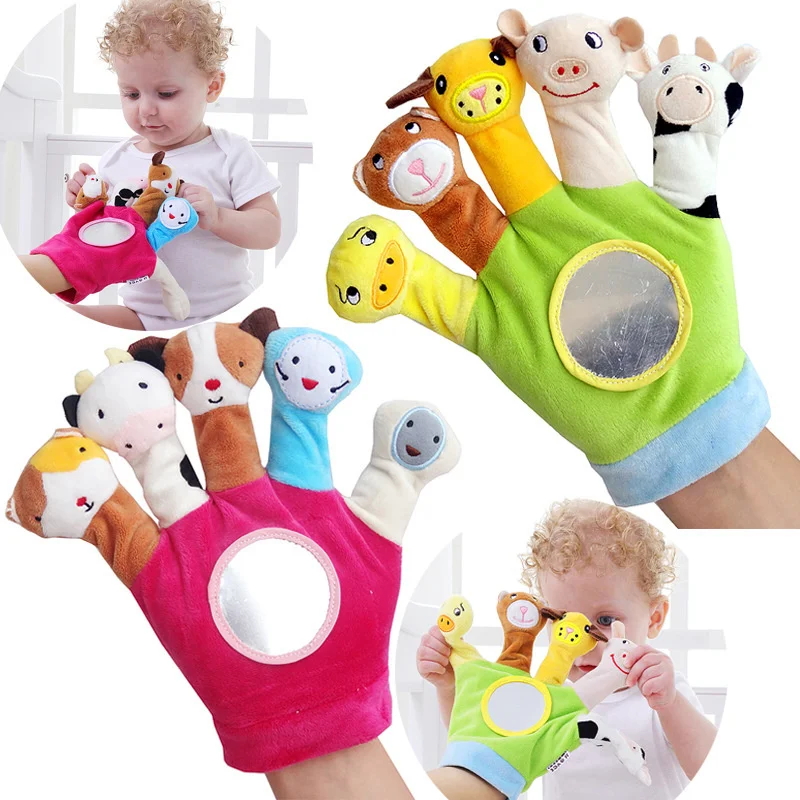 

Plush Toy Baby Toddler Toys 0-36 Months Plush Toy Animal Hand Puppets Educational Boy Toys For Infants Developmental Baby Rattle