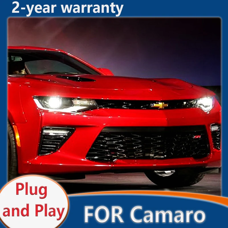Head Lamp For Chevrolet Camaro LED Headlight 2016-2019 Headlights DRL Turn Signal High Beam Angel Eye Projector Lens |