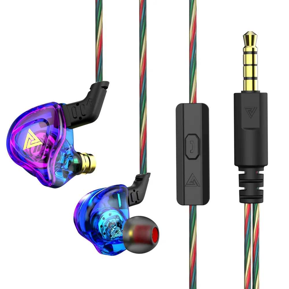 

High Quality QKZ AK6 DMX Original HiFi In Ear 3.5mm Wired Earphone With Microphone Subwoofers Sports Headset Running Earphones