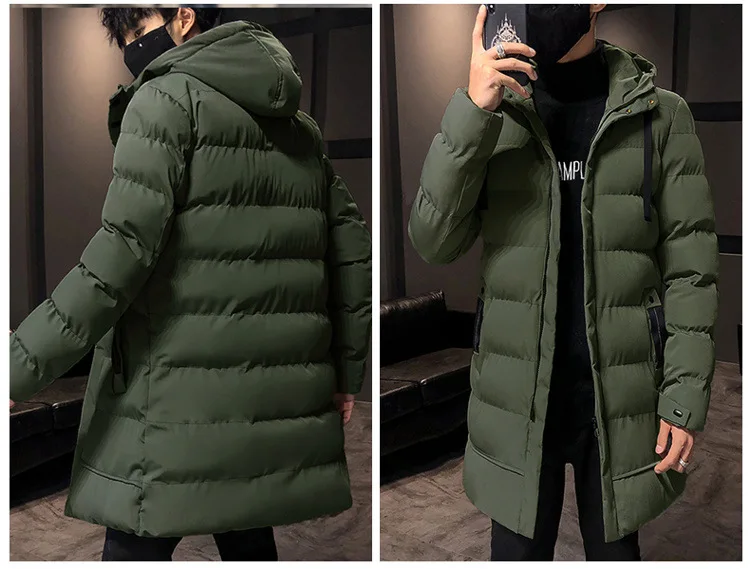 Winter Jacket Men Parka Oversized Coats Thicken Long Cotton Coat Puffer Jackets Streetweare Male Down Jacket Coats Men Clothing