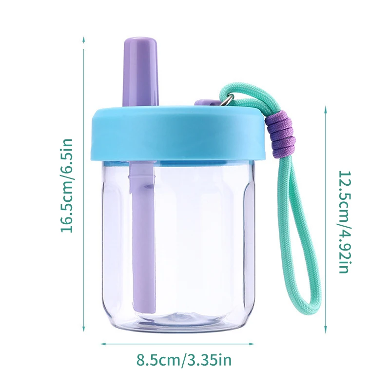 600ml Straw Cup With Leak-Proof Lid For Lady Cute Food Grade Heat Resistant Tea Separation Filter Cups Handle Water