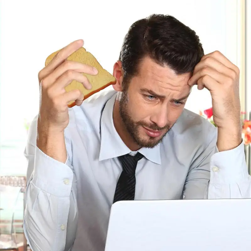 Игрушка-сжималка для снятия стресса хлеб реалистичный ручная работа забавная