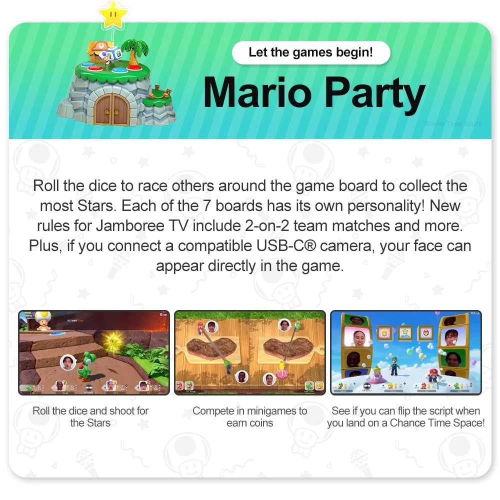 Фото Nintendo Switch 2 Super Mario Party Jamboree + Jamboree TV Juegos Предложения игр 100% официальная физическая игра Карточная игра Многопользовательская игра №4