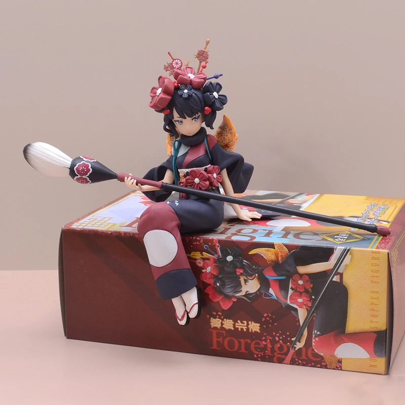 

18cm Anime Katsushika Hokusai PVC Action Figure Sitting Posture Pressure Instant Noodle Artifact Model Ornaments Doll Toys Gift