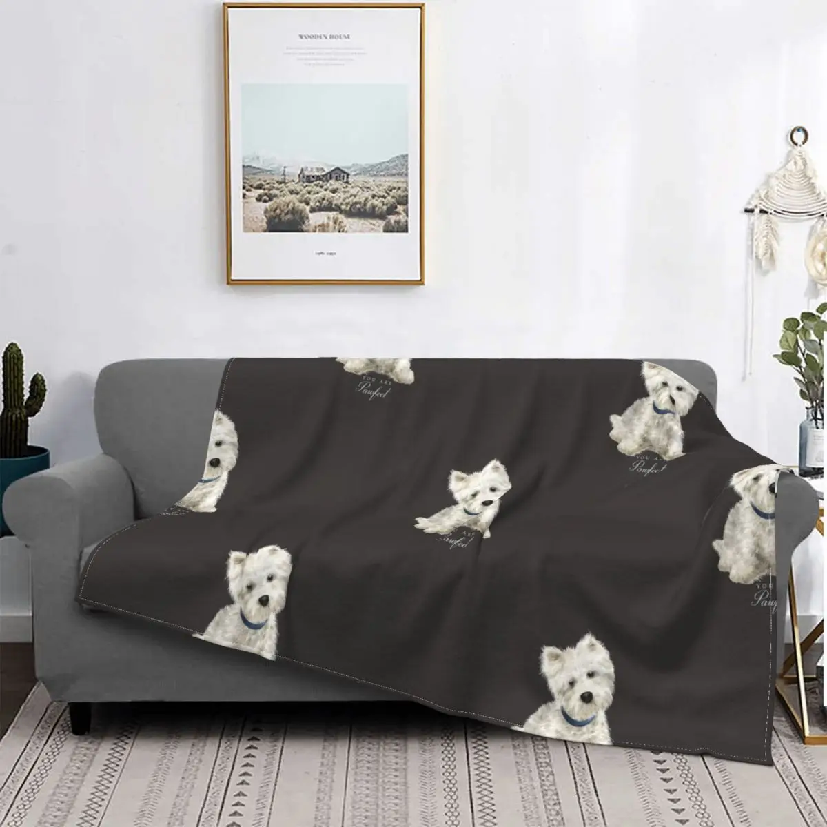 

Westie West Highland Terrier Dog Blankets Cute Puppy Flannel Novelty Warm Throw Blanket for Bedding Lounge All Season 09