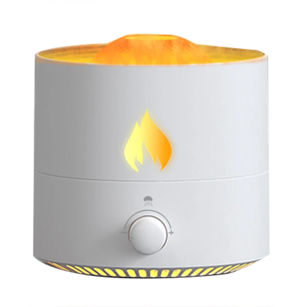 

Humidifier Simulated Flame Essential Oil Diffuser for Home Room Car USB Ultrasonic Perfume White Plug