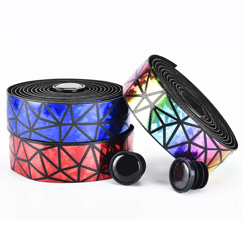 

Road Bicycle Anti Skid Bar Tape PU Shock Absorbing Handlebar Tapes Bike Accessories Shock Absorption Cycling Wrap End Plug