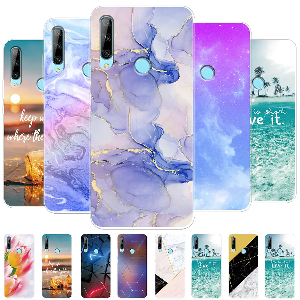 Чехол для Huawei Y9P Y9 Prime 2019 окрашенный прозрачный силиконовый мягкий чехол из ТПУ