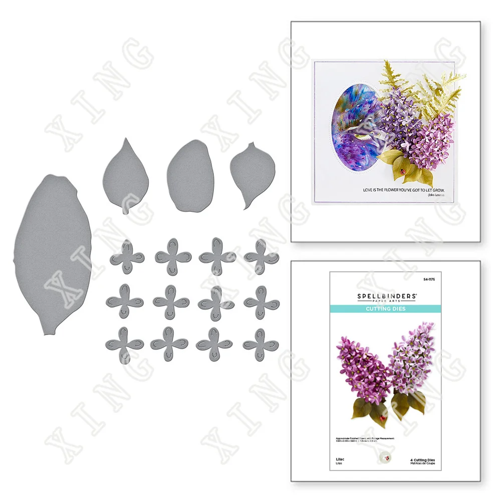 

2022 New Lilac Etched Dies Vintage Craft Metal Cutting Dies Arrival Diy Scrapbooking Paper Card Gift Decoration Blade Punch Mold