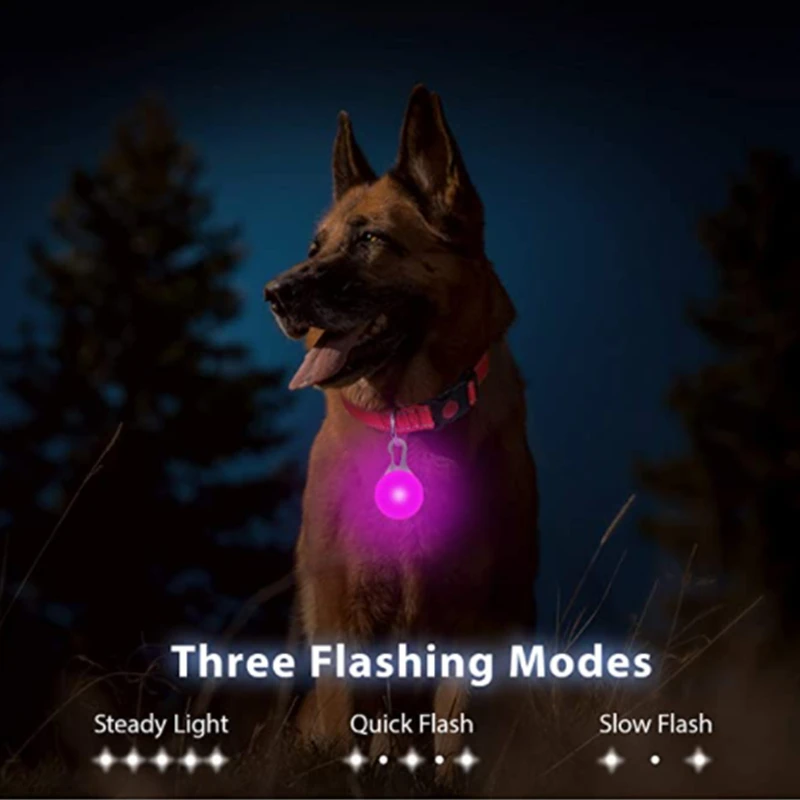 Светящийся ошейник для собак и котов Led Pet Luminous Dog Collar Night Glowing Cat Pendant Safety Flashing Glow Light for Big Small Pets Dogs Accessories on.
