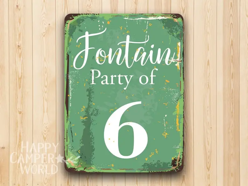 

Personalized Aluminum Vintage Look Wall Sign, Your Family Name, Party Of _, Wedding Or Housewarming Gift, Measures 12"H X 9"W Or