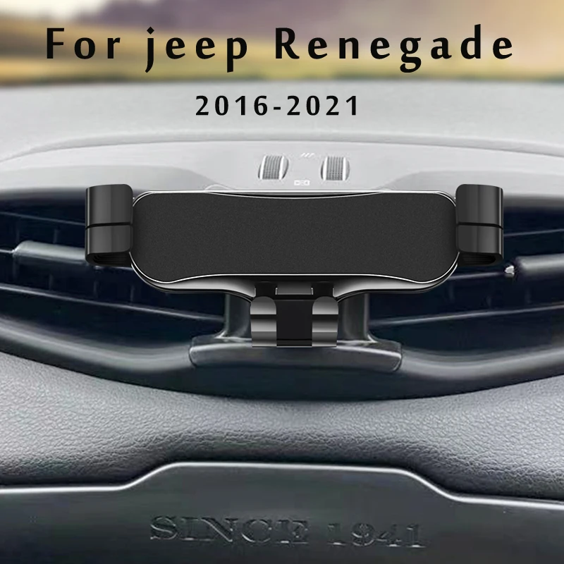 

Car Phone Holder For Jeep Renegade 2016 2017 2018 2019 2022 Car Styling Bracket GPS Stand Rotatable Support Mobile Accessories