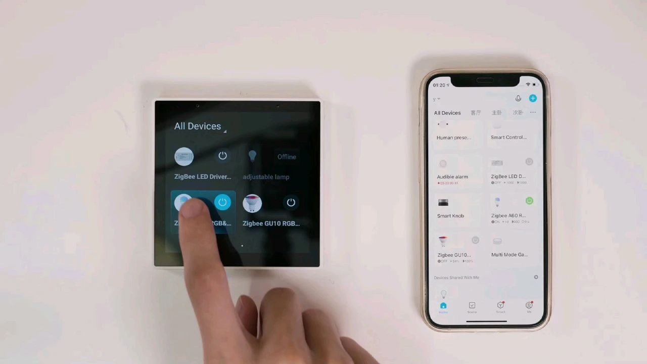

2023 2023 Φ tuya умный дом zigbee gateway system 4-дюймовая панель управления, умный диммер, настенная панель