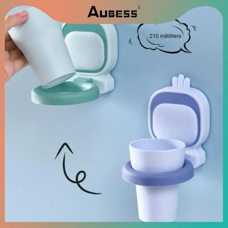 

Easy To Grip Toothbrush Cup Holder Storage Rack Firmly Adsorb The Wall Surface Toothbrush Cup Holder Strong Bearing Capacity
