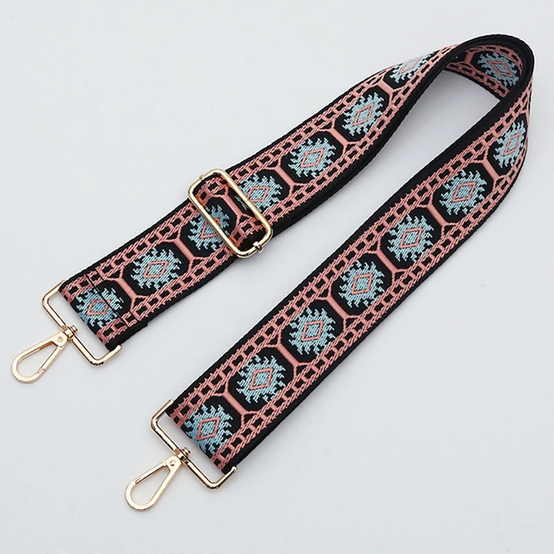 

Разноцветная жаккардовая сумка в этническом стиле, регулируемый Сменный Широкий ремешок на плечо, универсальные аксессуары для сумок высо...