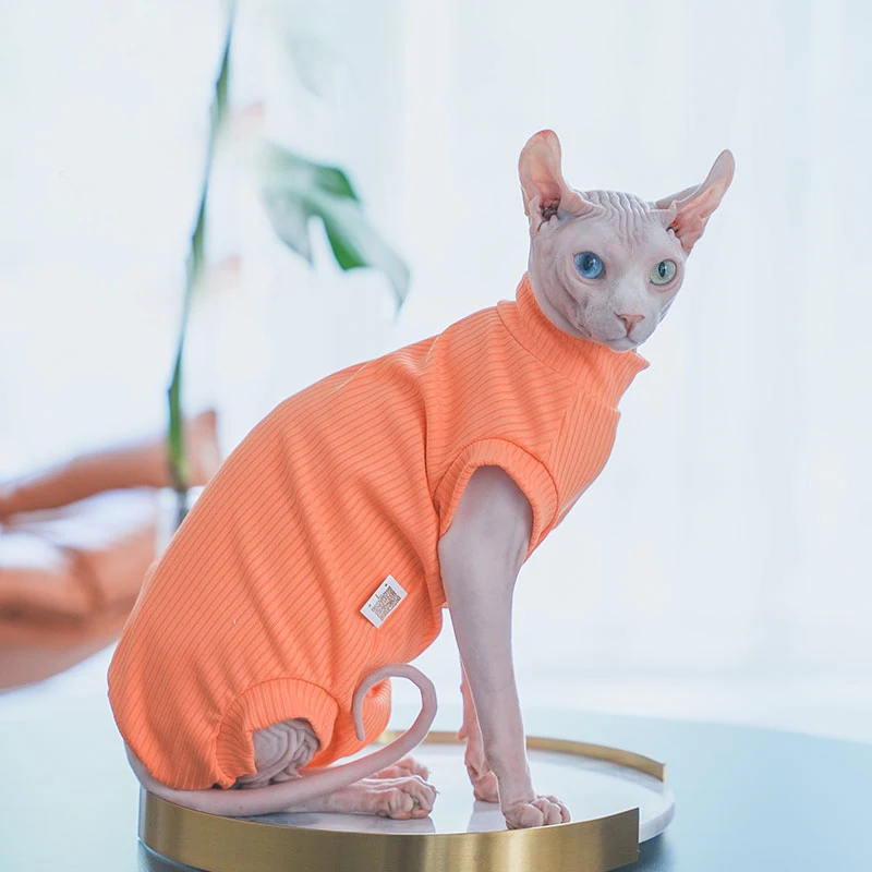 Пижама женская Всесезонная однотонная милый жилет с 4 ногами и кошкой-сфинксом