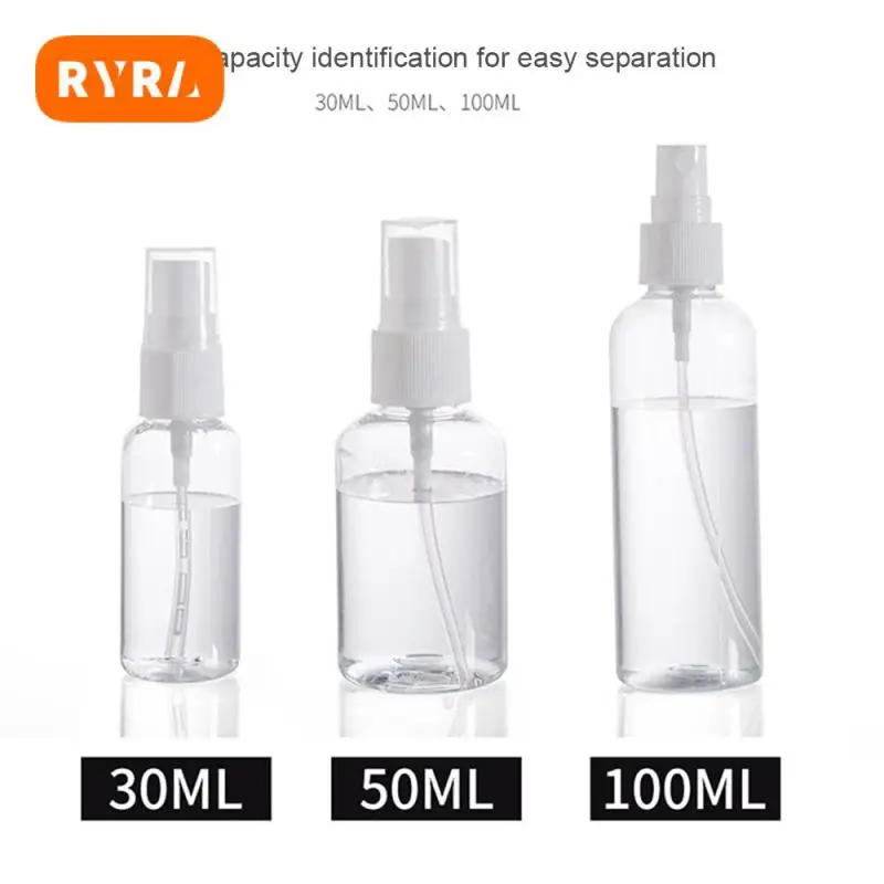 Spray Bottle 30ml 50ml 100ml Wholesale Empty Vial Refillable Mist Pump Essential Oil Atomizer Travel Tools