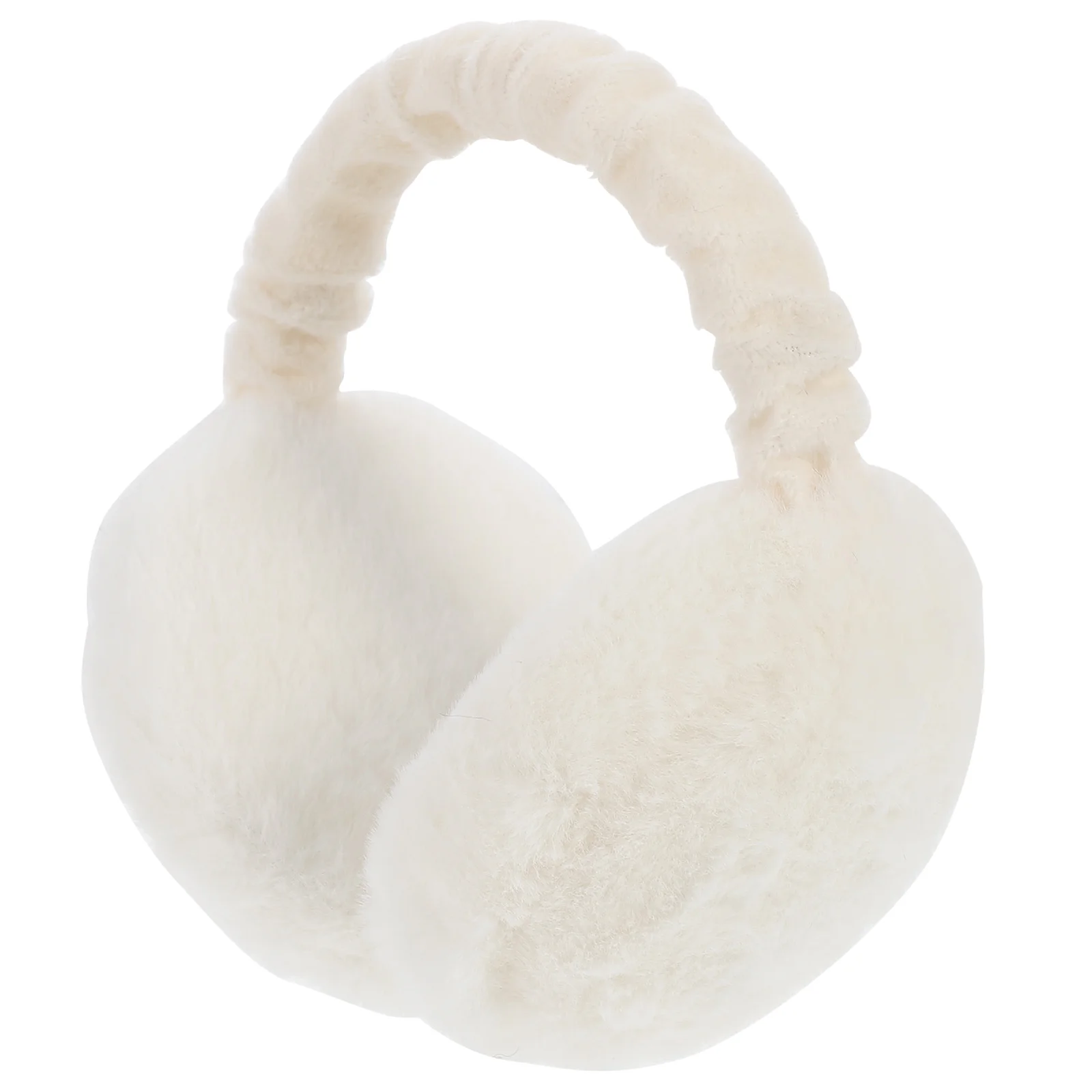 

Ear Muffs for Winter Ear Warmers Warm Plush Foldable Earmuffs Christmas Ear Covers Headband for Cold Weather White