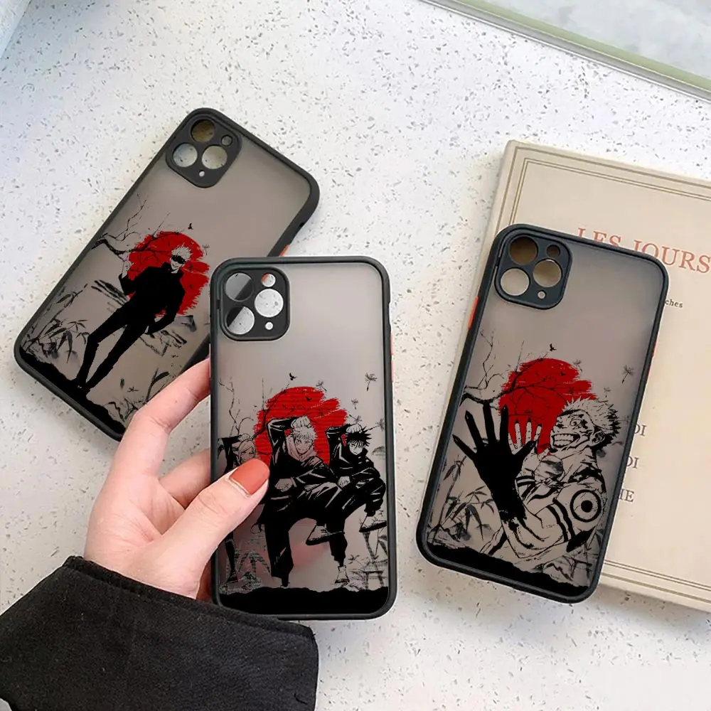 

Jujutsu Kaisen Anime Case For iPhone 13 12 11 14 Pro Max Mini XR XS X 7 8 Plus Clear Matte Cover Gojo Satoru Sukuna Manga Fundas