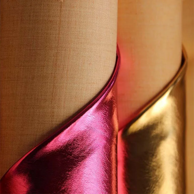 

Faux Leather Fabric Thickened Gold Silver Glitter By The Meter for Upholstery Clothes Sewing PU Plain black Smooth Soft Hard Bag