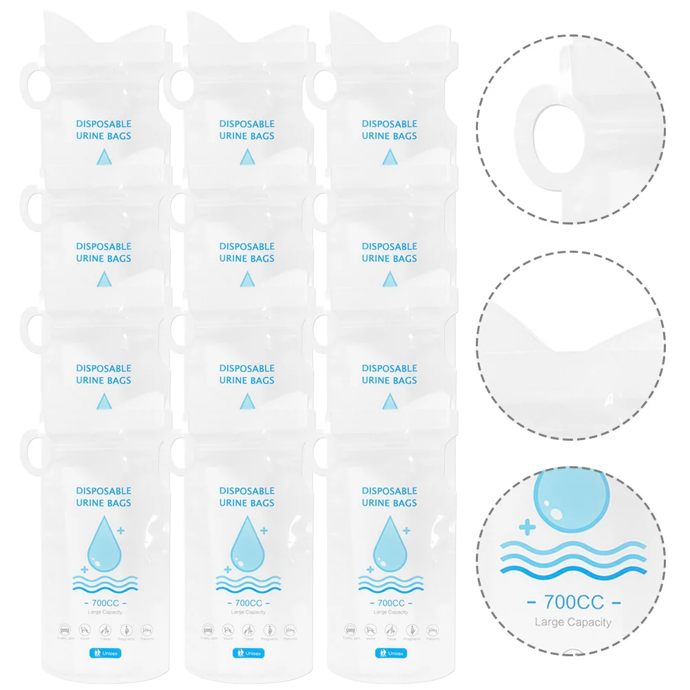 

24 Pcs Emergency Urine Bag Travel Pouches Camping Collection Urinal Adults Potty Outdoor Toilet Portable Urinal Men Women