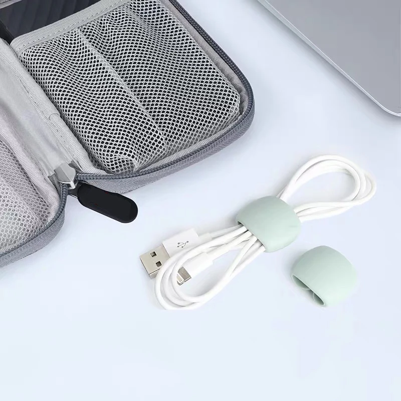 

5pcs Cable Winder Simple Round Earphones Clip USB Charger Cable Holder Desk Tidy Organizer for Desktop PC Wire Cord Arrange Tool