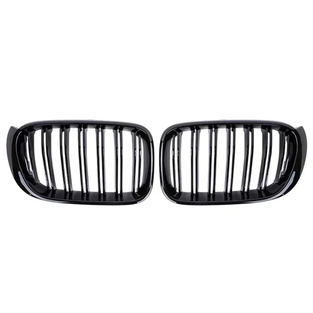 Фото Для BMW X3 X4 F25 F26 2014-2017: Передняя решетка радиатора с двойными линиями, замена гоночной решетки, аксессуары для авто №2