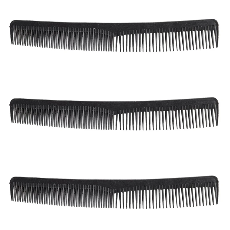 

3X Black Hair Styling Hairdressing Hairdresser Salon Comb
