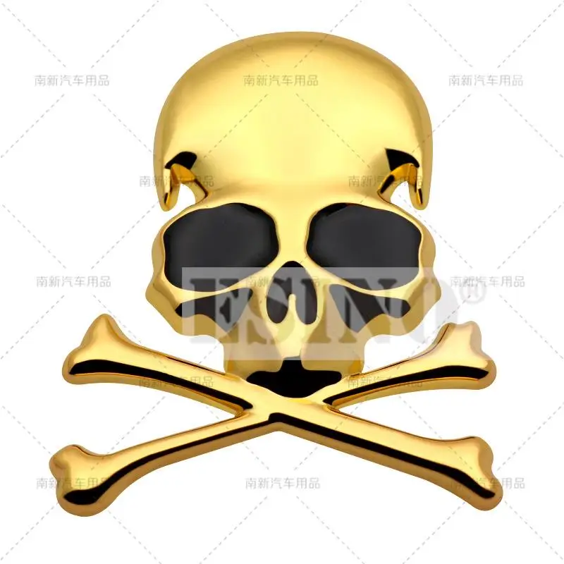 

Стайлинг автомобиля Забавный Череп 3D металлический хром цинковый сплав клейкая искусственная наклейка значок на крыло стикер наклейка автомобильный аксессуар