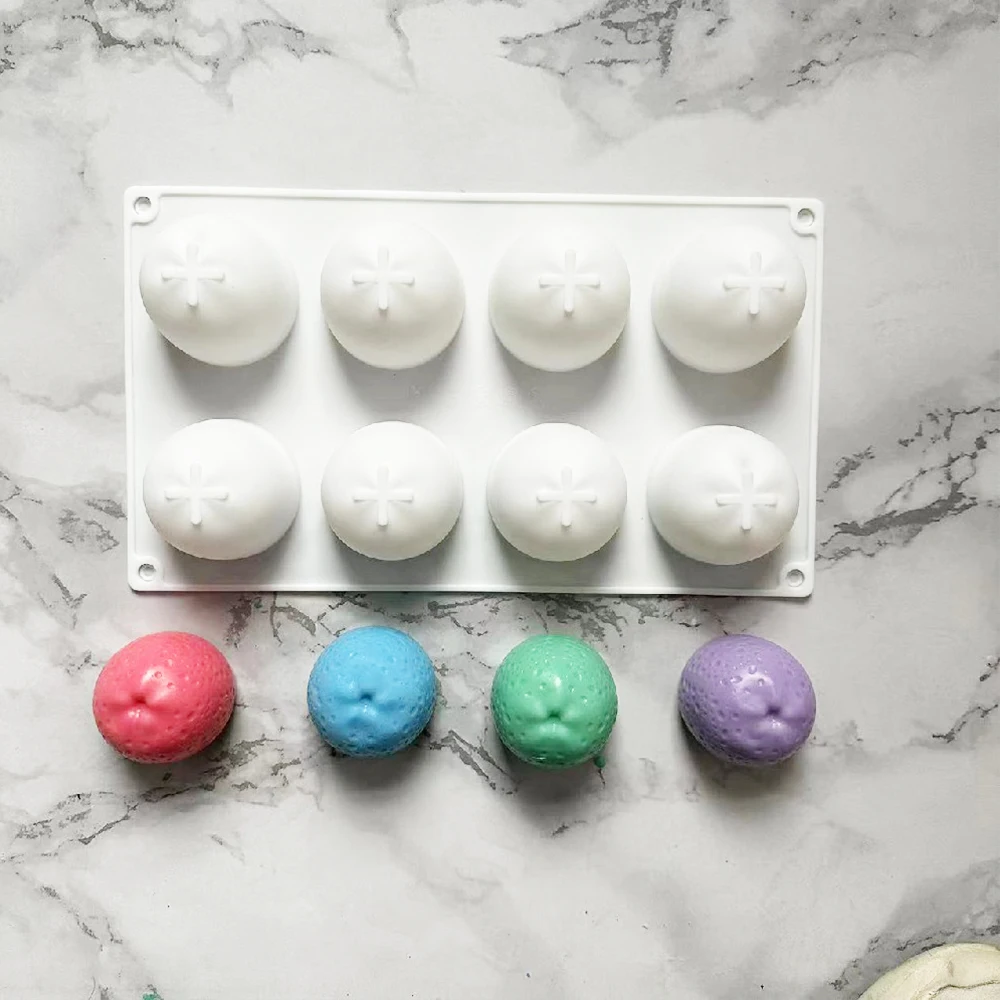 

8 Cavity Tangerine Shaped Silicone Cake Mold Fruit Orange Mousse Dessert Mould Citrus Cake Mouler Pastry Baking Molds