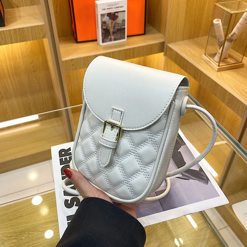 Ladies Side Bags For Women 2022 New Trend Hot Luxury Shoulder Crossbody Leather Small Vintage Hanging Mobile Cell Phone Handbags