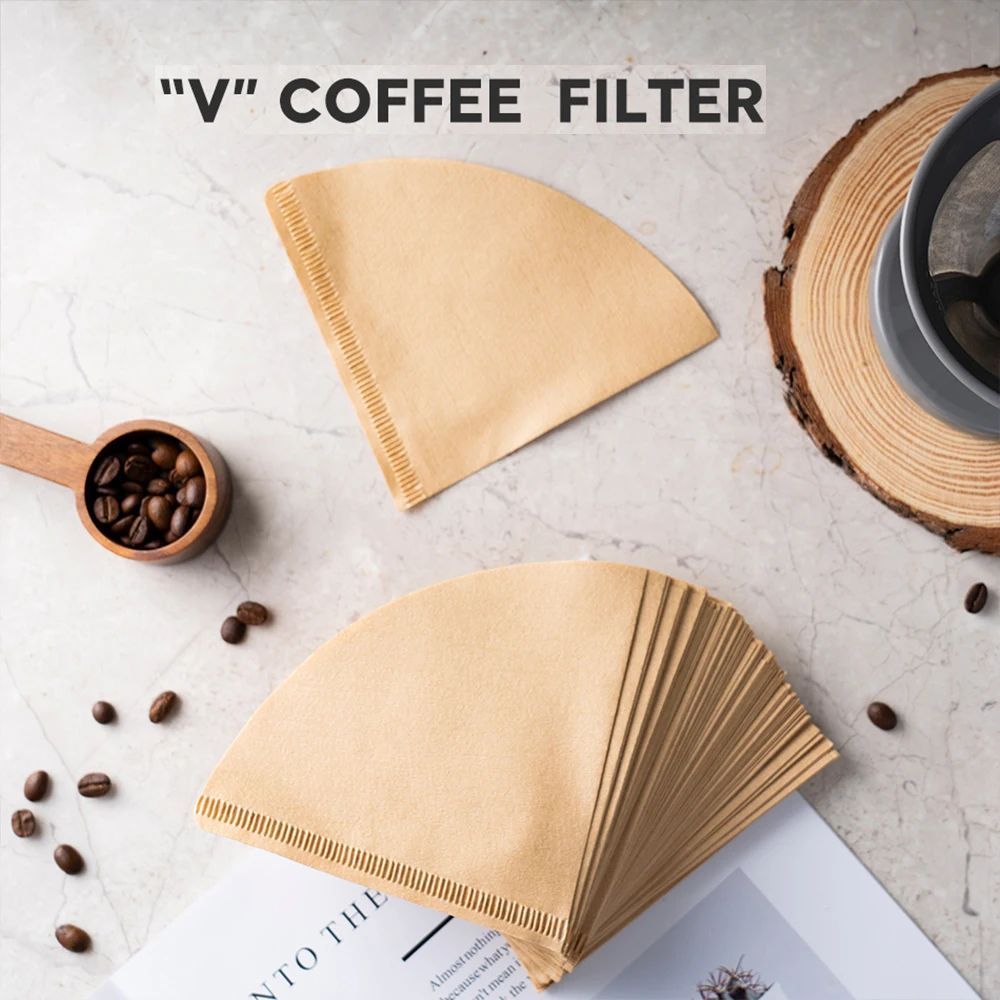 

V60 Hand Drip Coffee Filter Paper for V60 Dripper Cup V Shape Coffee Filters Espresso Drip Tools