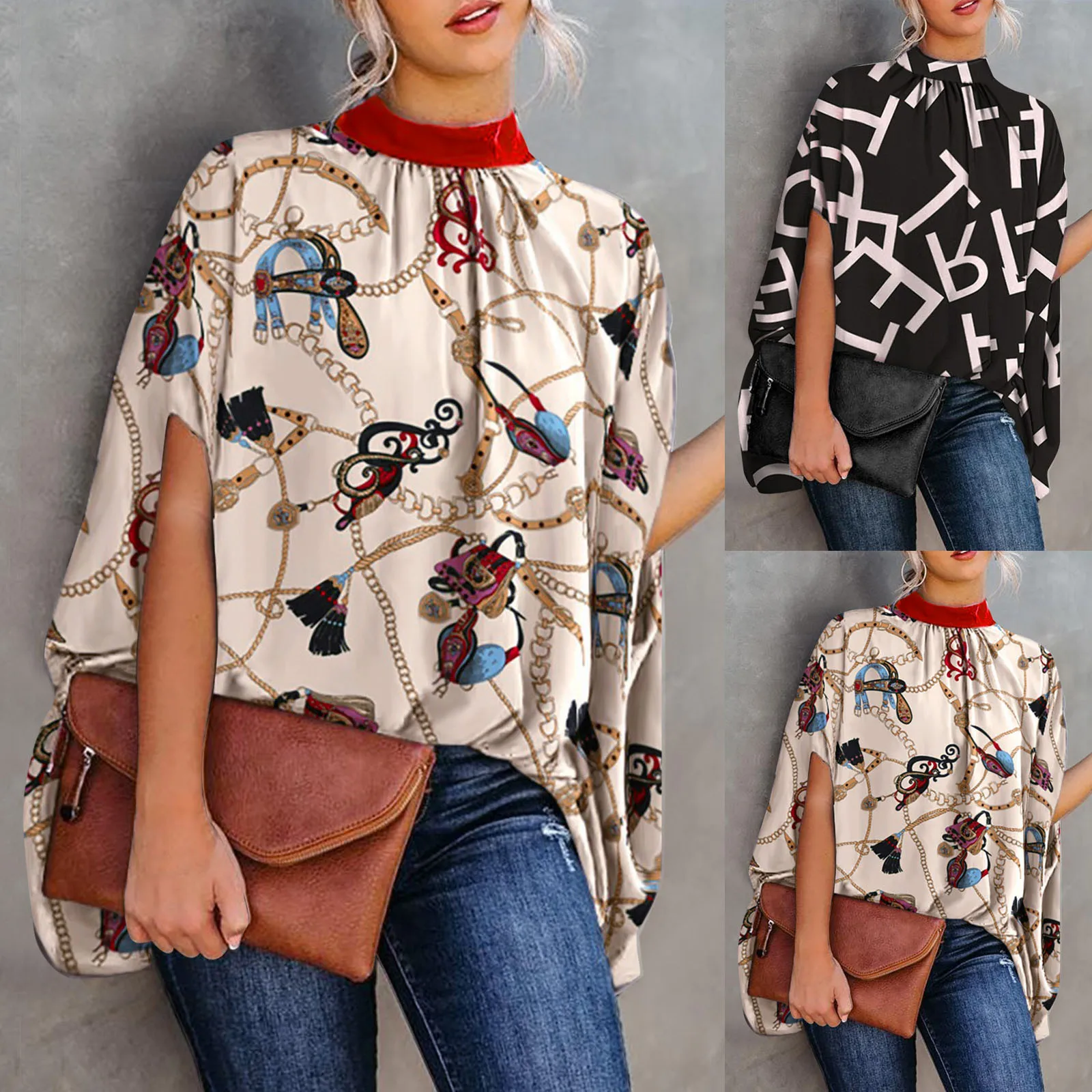 

Женская рубашка с цветочным принтом, желтая полосатая блузка с рукавами «летучая мышь» в стиле накидки, 4/20