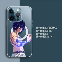gray fullbuster fairy tail phone case transparent magsafe magnetic magnet for iphone 13 12 11 pro max mini wireless charging