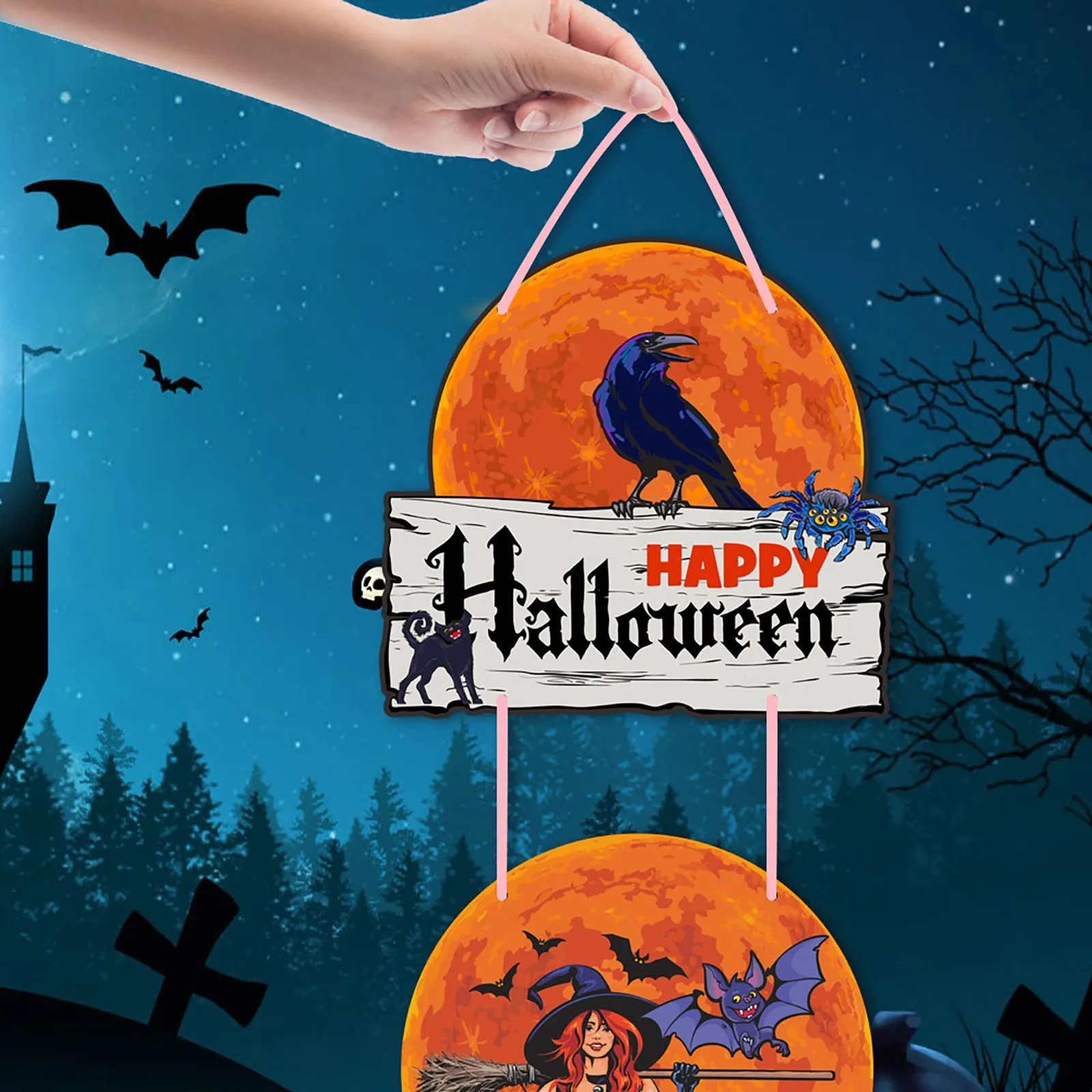 

Halloween Gnome Ghostss Hanging Flag Outdoor Banner Door Snowball Ornaments for Christmas Tree Small Christmas Balls Decorations